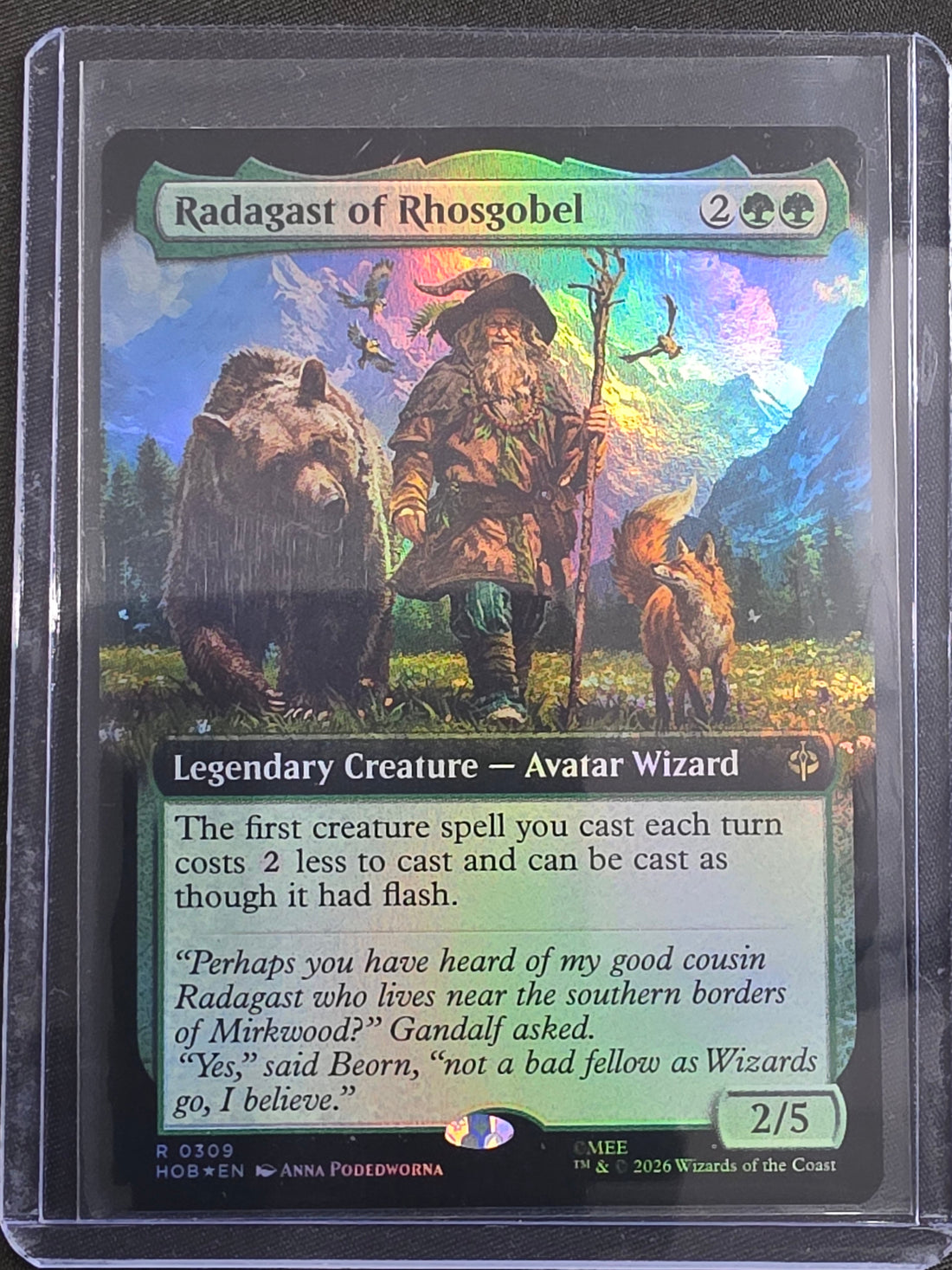 Radagast of Rhosgobel HOB-0309 The Hobbit Showcase Foil front
