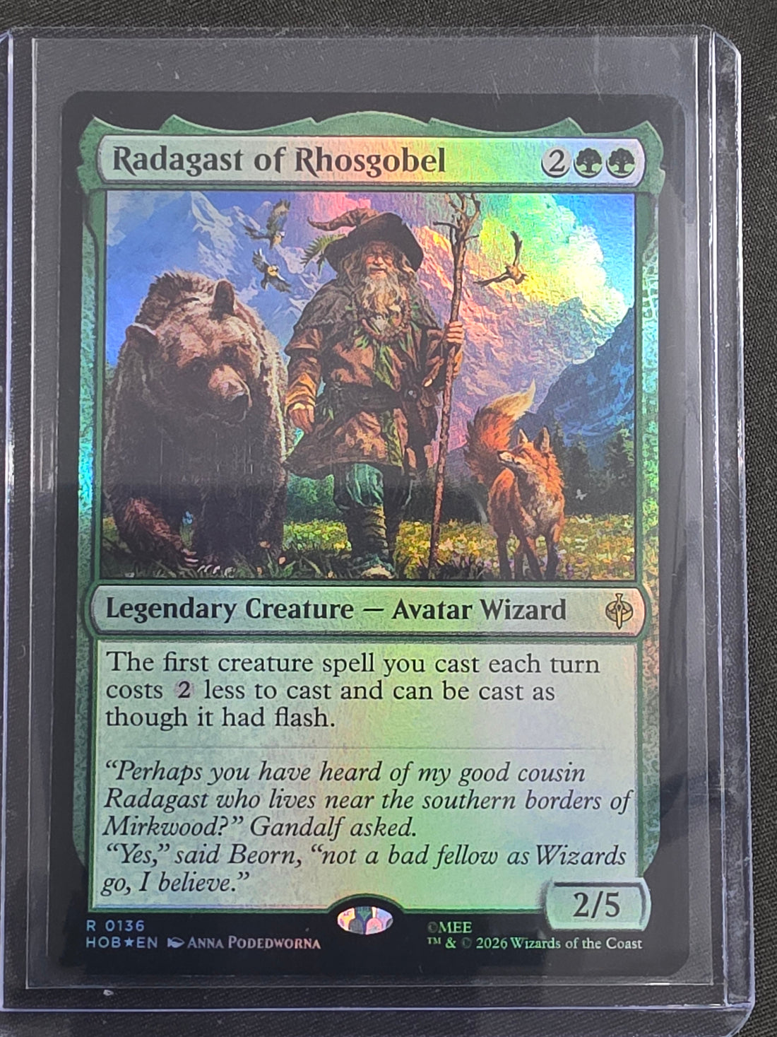 Radagast of Rhosgobel HOB-0136 The Hobbit Showcase Foil front