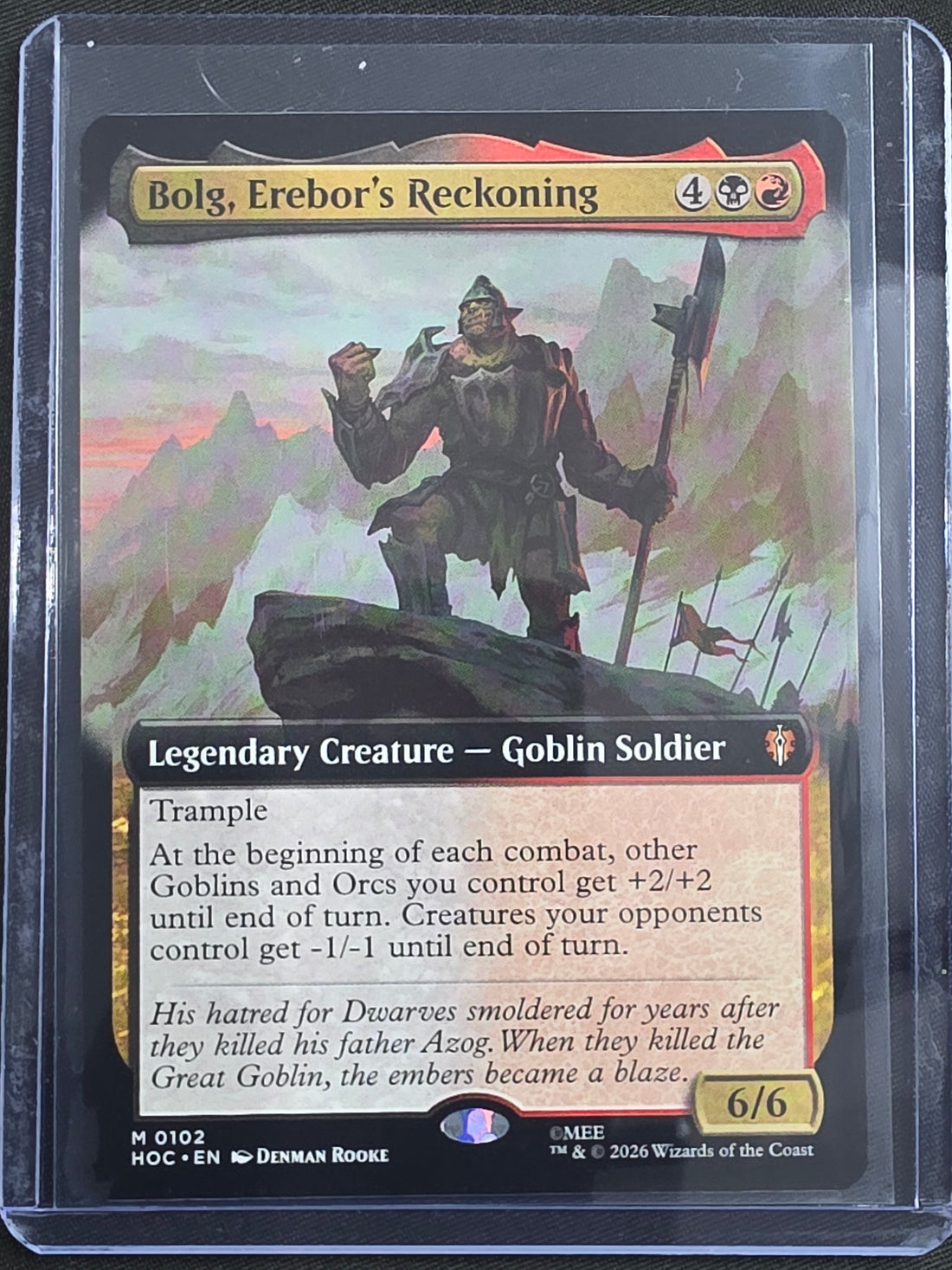 Bolg, Erebor's Reckoning HOC-0102 The Hobbit: Eternal-Legal Borderless Non-Foil front