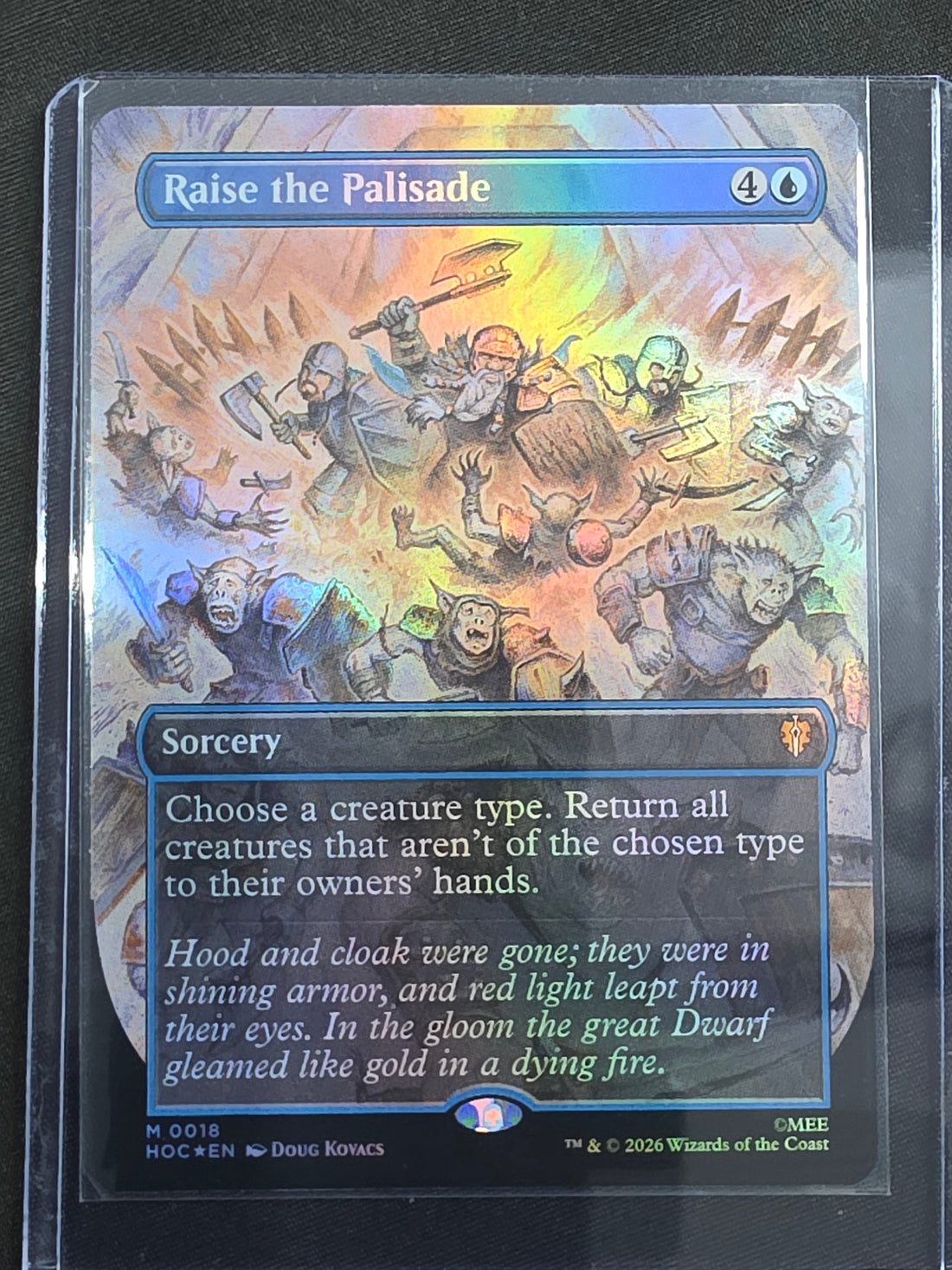 Raise the Palisade HOC-0018 The Hobbit: Eternal-Legal Borderless Foil front