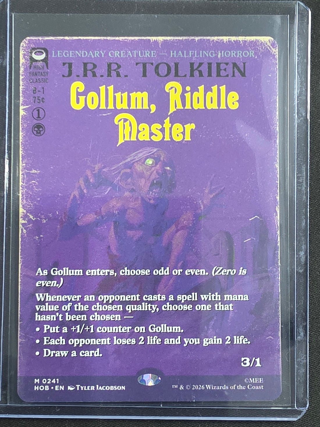 Gollum, Riddle Master HOB-0241 The Hobbit Showcase Non-Foil front
