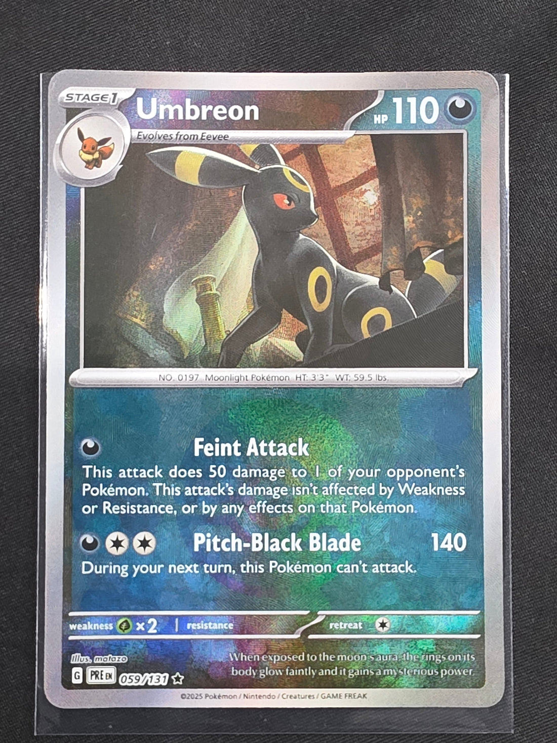 Umbreon 059/131 Prismatic Evolutions Reverse Holo front