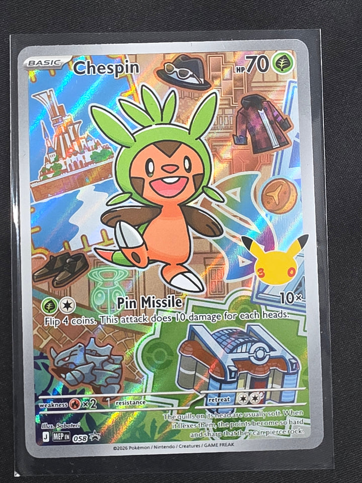 Chespin AR Art Rare 058 Promo First Partner Illustration Collection Vol 3 front