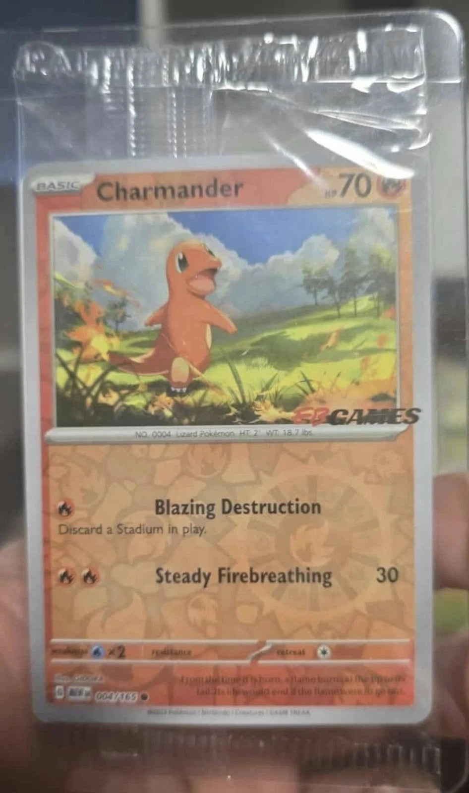 Pokémon TCG Charmander 004/165 EB Games Stamped Promo SEALED Pokémon Exclusive image 1