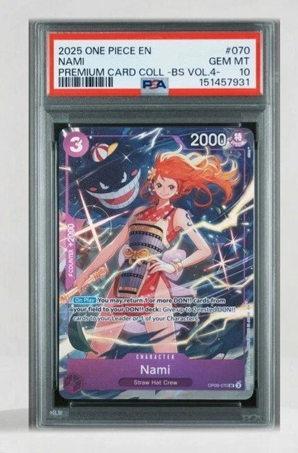 2025 One PIece En Nami Premium Card Best Selection Vol. 4 PSA 10 #OP09-070 image 1