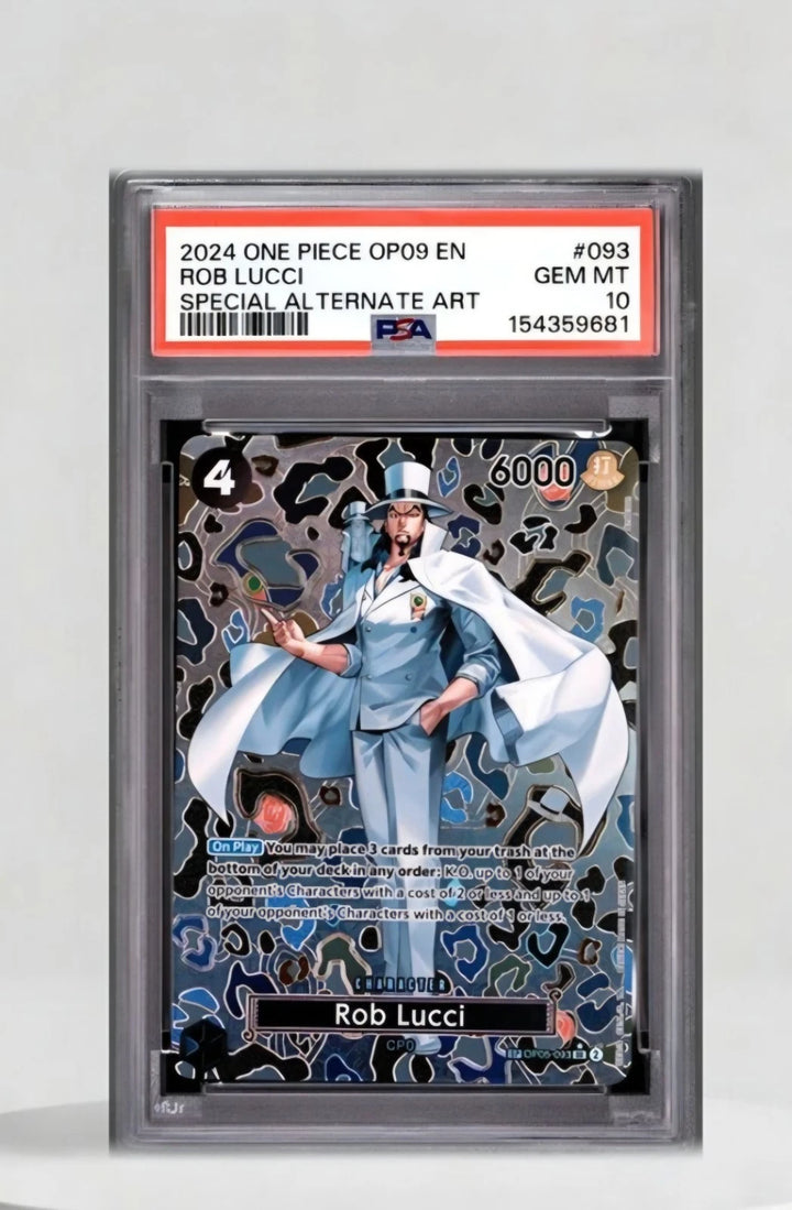 Rob Lucci 093 SP Alternate Art One Piece PSA 10 OP09 Emperors In The New World image 1