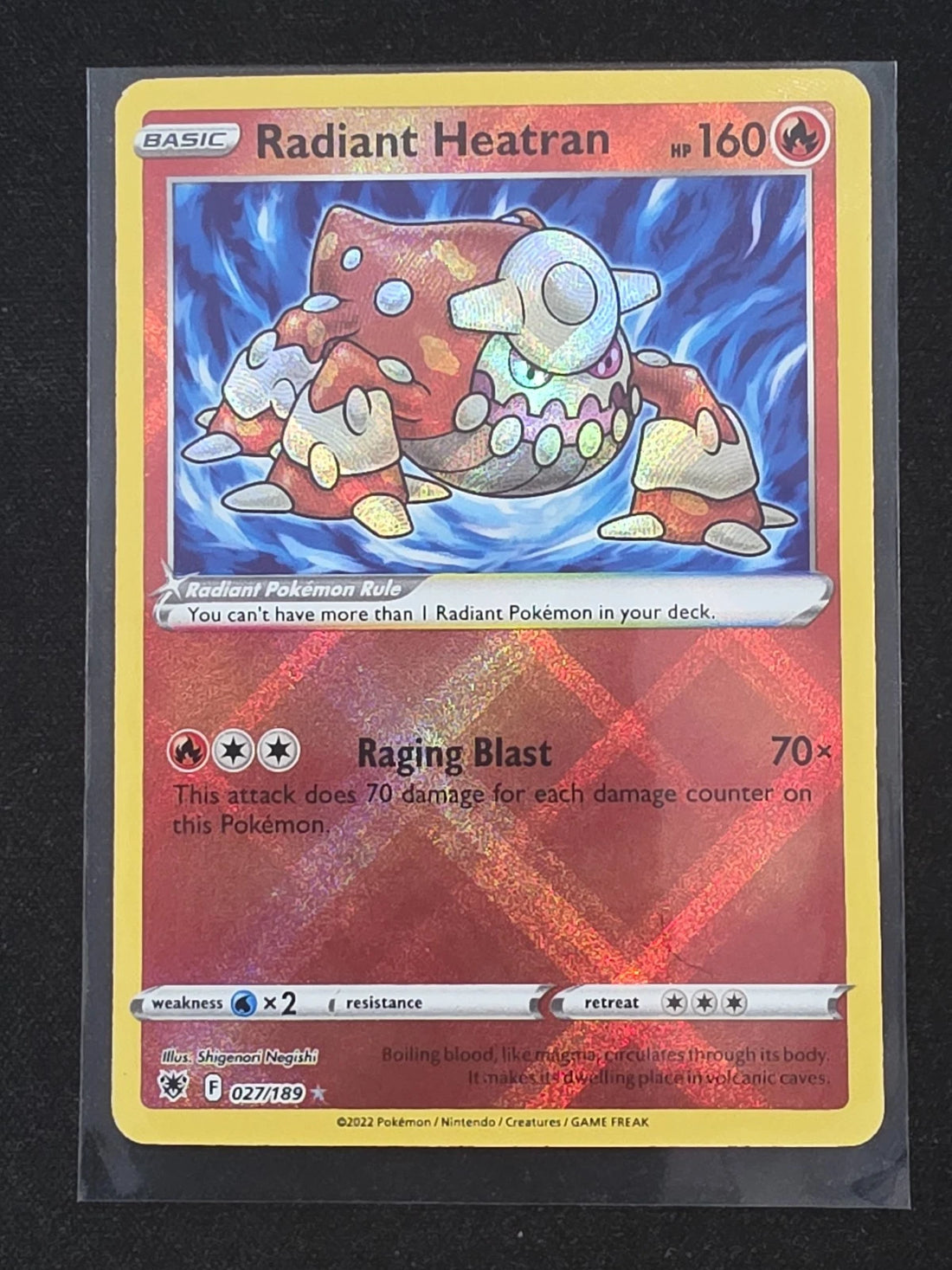 Radiant Heatran - 027/189 - Radiant Rare - Astral Radiance - Pokemon Card - NM/M image 1