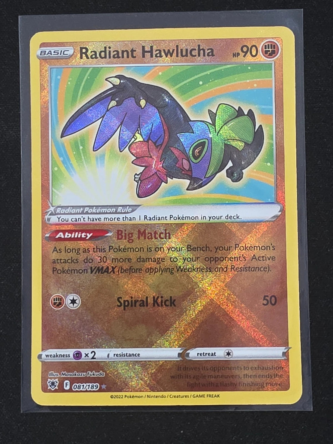 Radiant Hawlucha 081/189 NM image 1