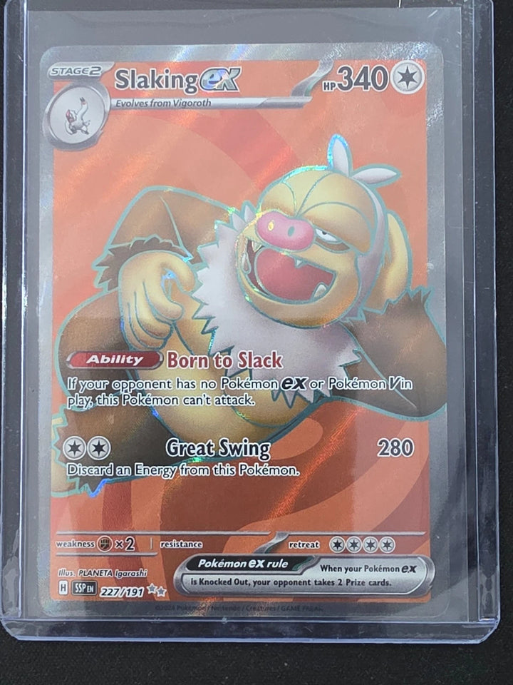Slaking ex 227/191 - Surging Sparks - Pokemon Card NM/M image 1