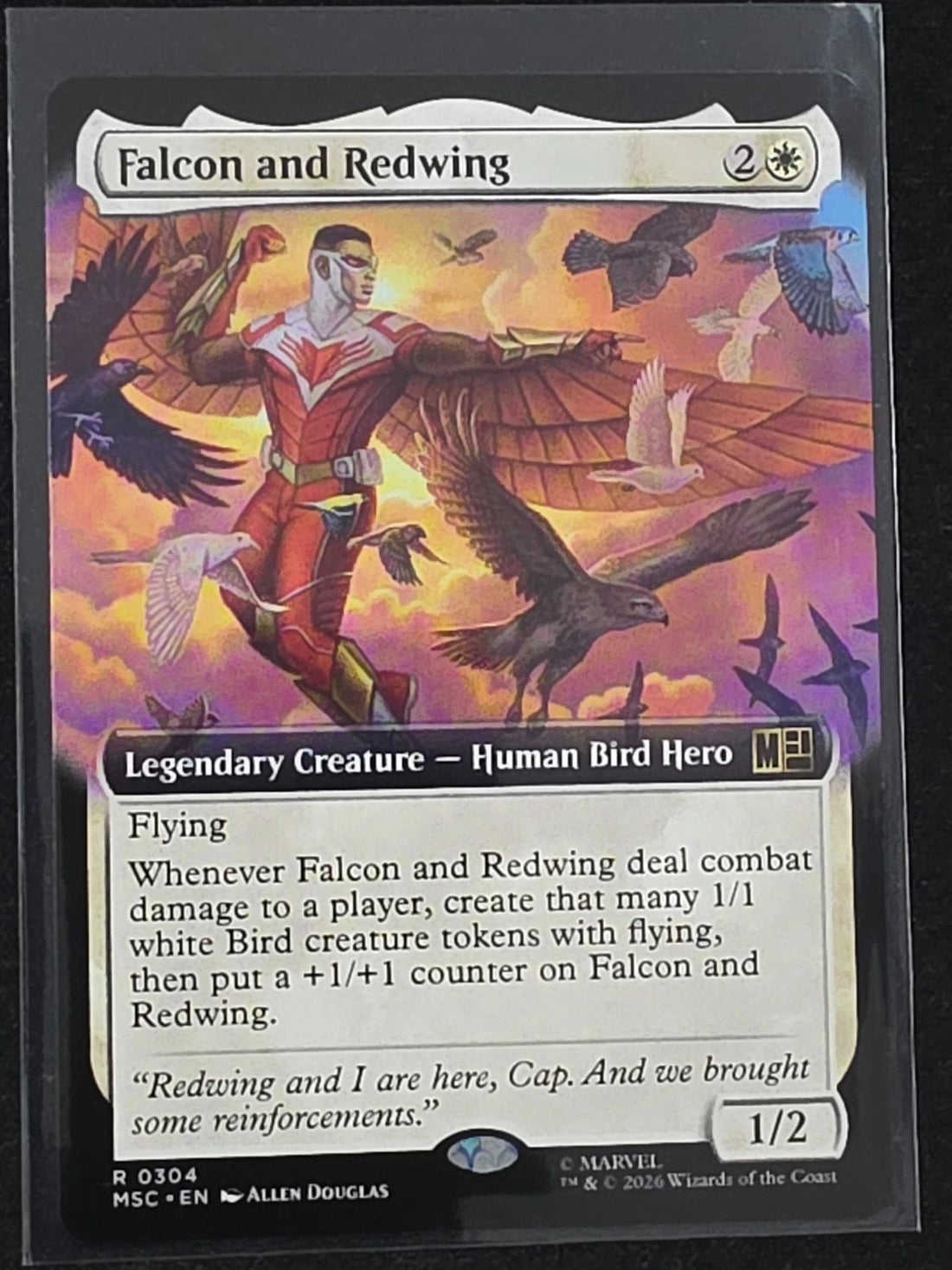MTG Falcon and Redwing MSC 14 - Rare Marvel Super Heroes Commander image 1
