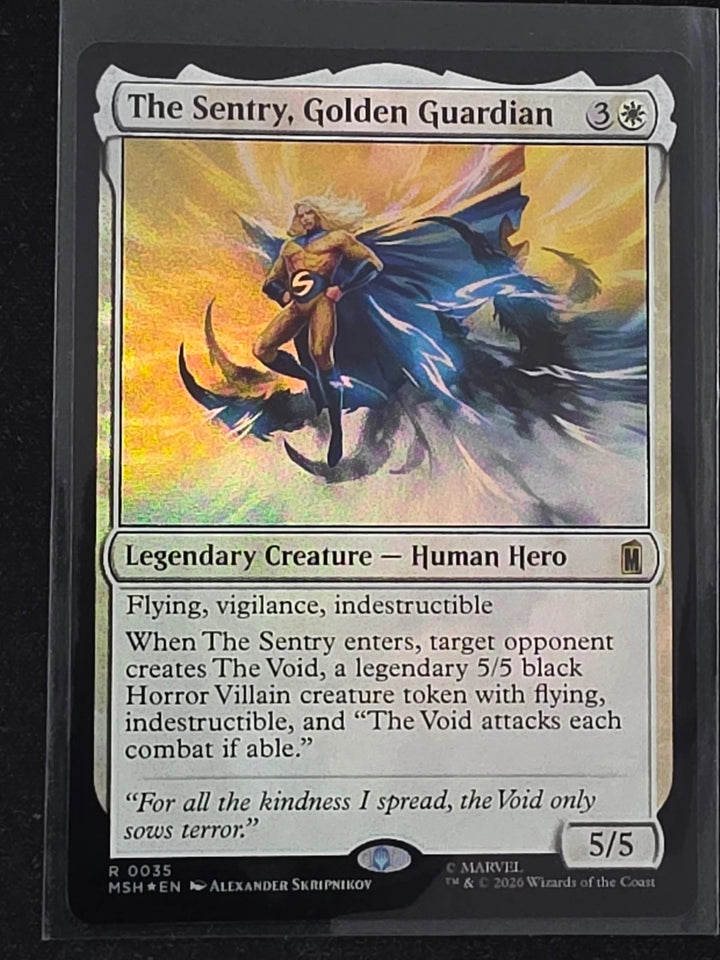 FOIL The Sentry, Golden Guardian MTG | NM/EX | Marvel Super Heroes image 1