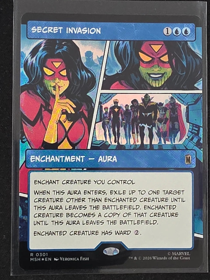 MTG Secret Invasion (Borderless) - MSH Marvel Super Heroes NM Foil image 1