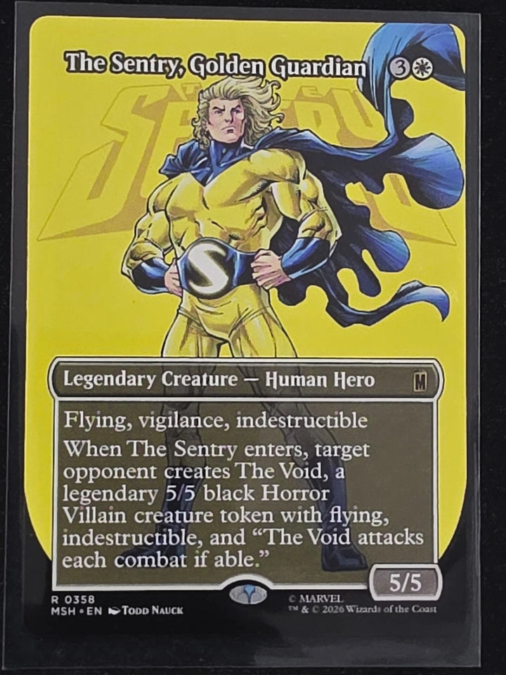 MTG The Sentry, Golden Guardian MSH #358 Rare image 1