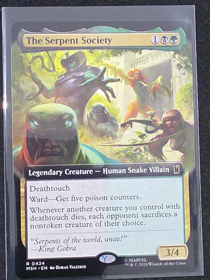 MTG The Serpent Society EXTENDED ART NON-FOIL NM Marvel MSH #0424 Rare image 1