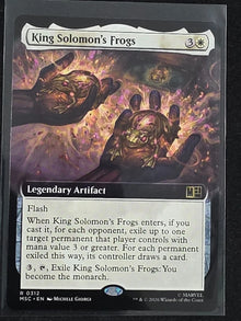 MTG - EXTENDED ART King Solomon's Frogs #312 Marvel Super Heroes Commander image 1