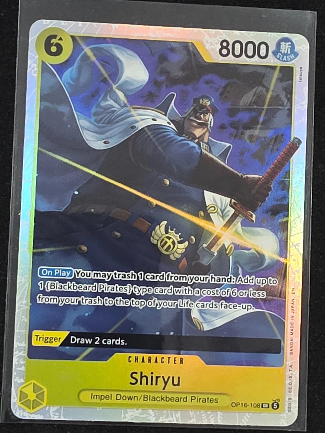 Shiryu OP16-108 Super Rare The Time of Battle One Piece Foil image 1