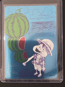 One Piece Luffy Watermelon MetaKira NatsuComi 2026 Eiichiro Oda Promo Card Japan image 1