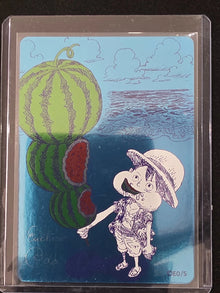 One Piece Luffy Watermelon MetaKira NatsuComi 2026 Eiichiro Oda Promo Card Japan image 1