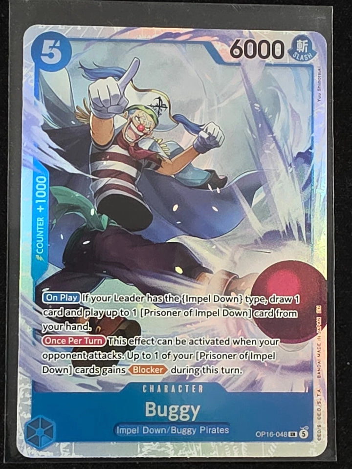 Buggy OP16-048 Super Rare SR - The Time to Battle One Piece English - NM image 1