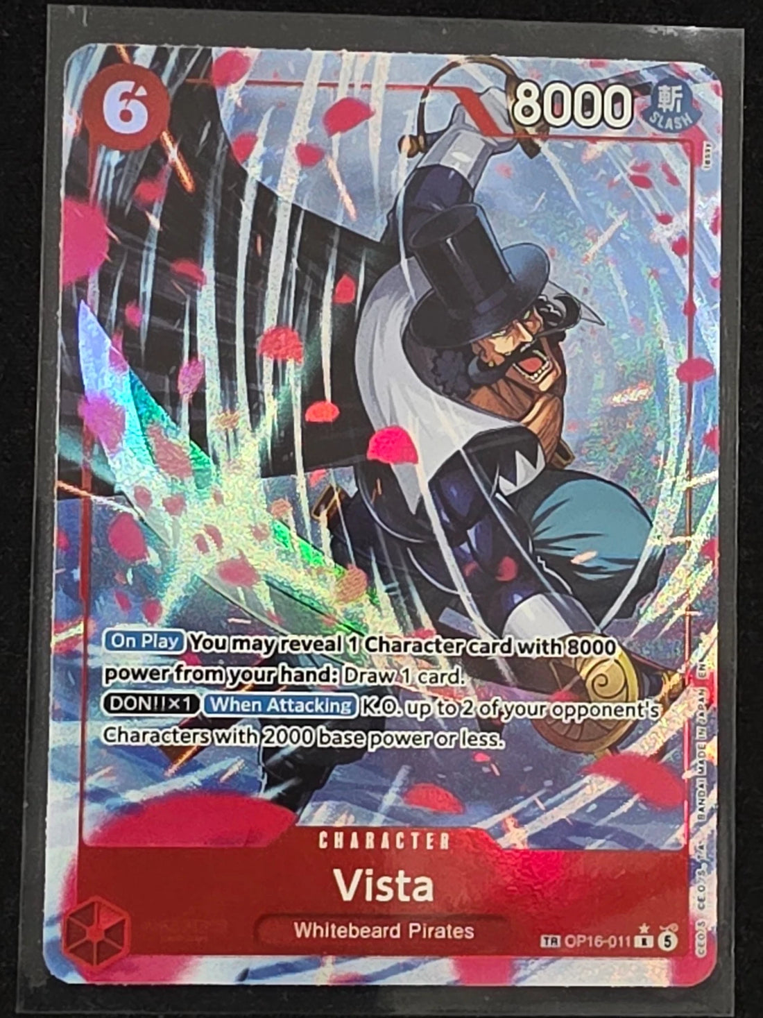 Vista One Piece OP16-011 Treasure Rare Alt Art English TCG CCG image 1