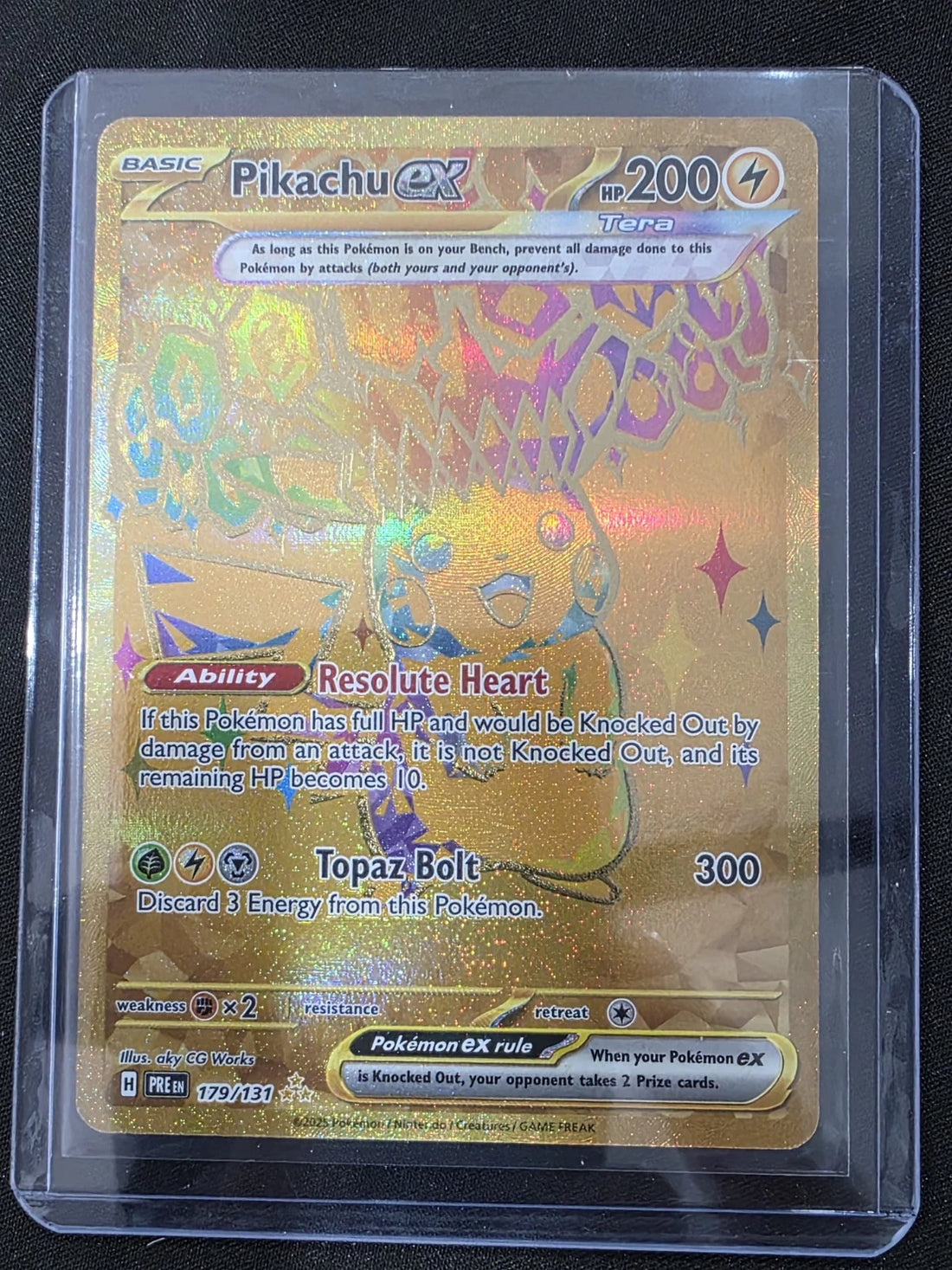 Pikachu ex 179/131 Hyper Rare Gold Prismatic Evolutions Pokemon Card NM image 1