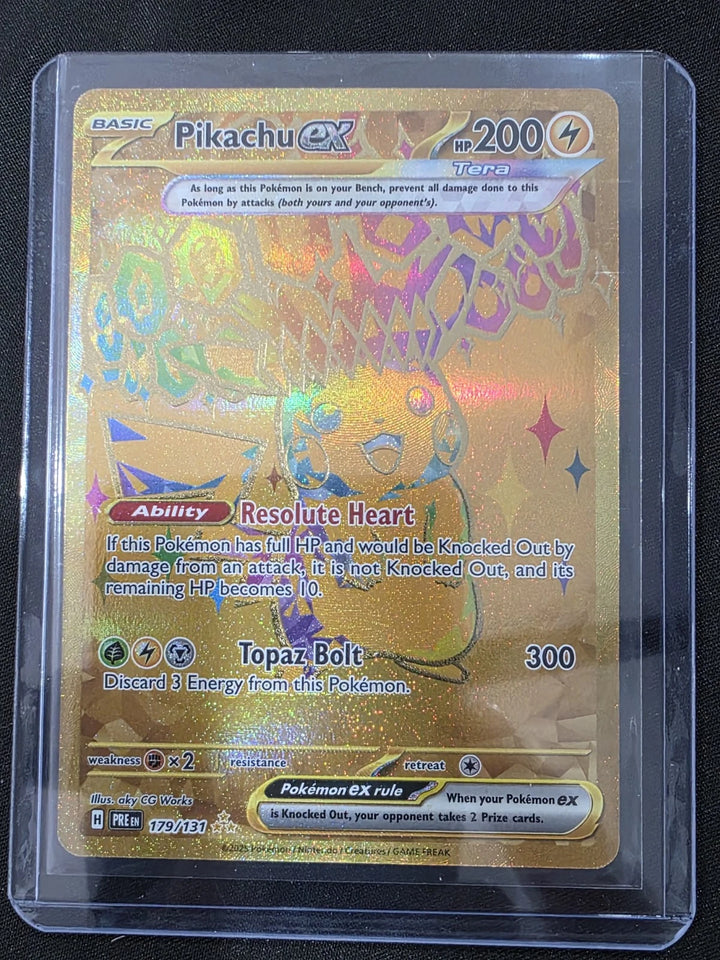 Pikachu ex 179/131 Hyper Rare Gold Prismatic Evolutions Pokemon Card NM image 1