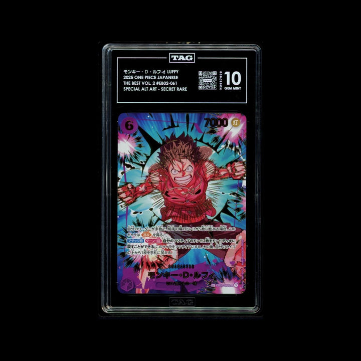 2025 One Piece Card Monkey D. Luffy SP Alt Art EB02-061 PRB02 TAG 10 Japanese image 1