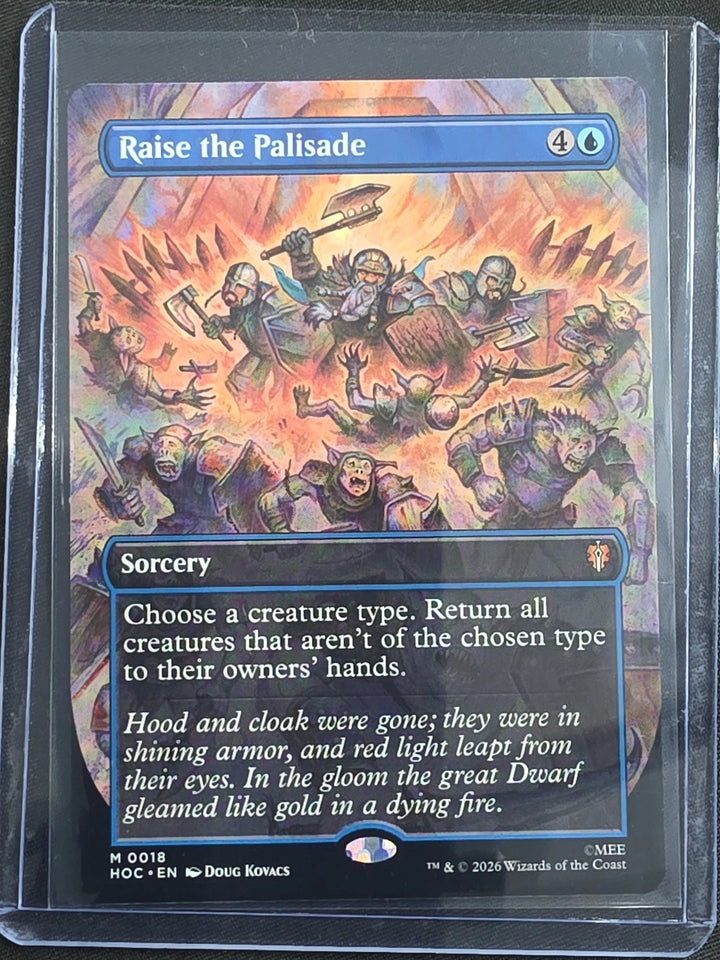 Raise the Palisade HOC-0018 The Hobbit: Eternal-Legal Borderless Non-Foil image 1