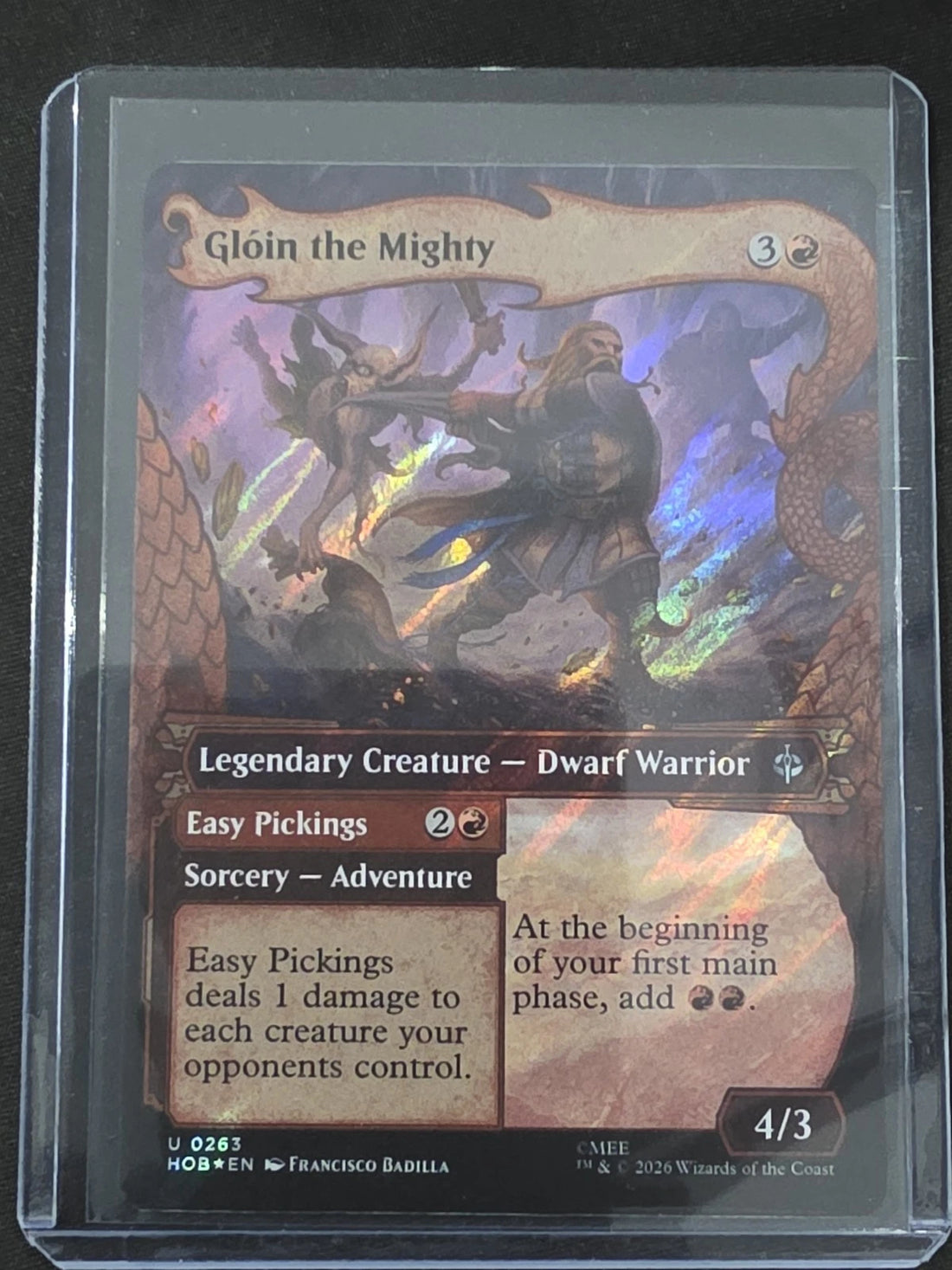 Gloin the Mighty - Surge Foil - Showcase - The Hobbit - HOB - MTG TCG Card image 1
