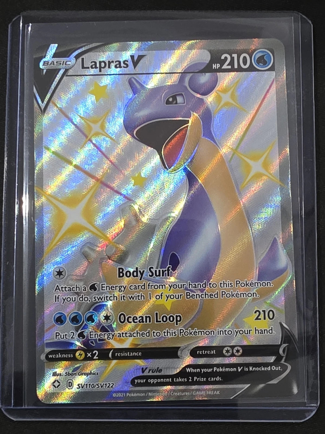 Lapras V SV110/SV122 Shining Fates Shiny Vault NM - Pokemon TCG image 1
