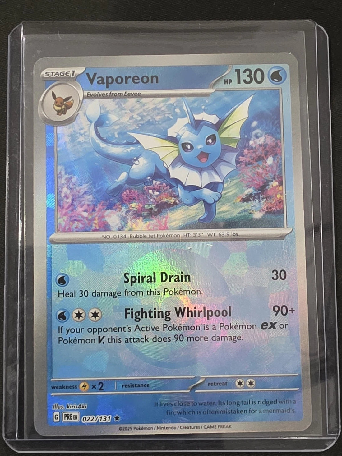Vaporeon - 022/131 - Pokeball Holo - Prismatic Evolutions - NM/M image 1