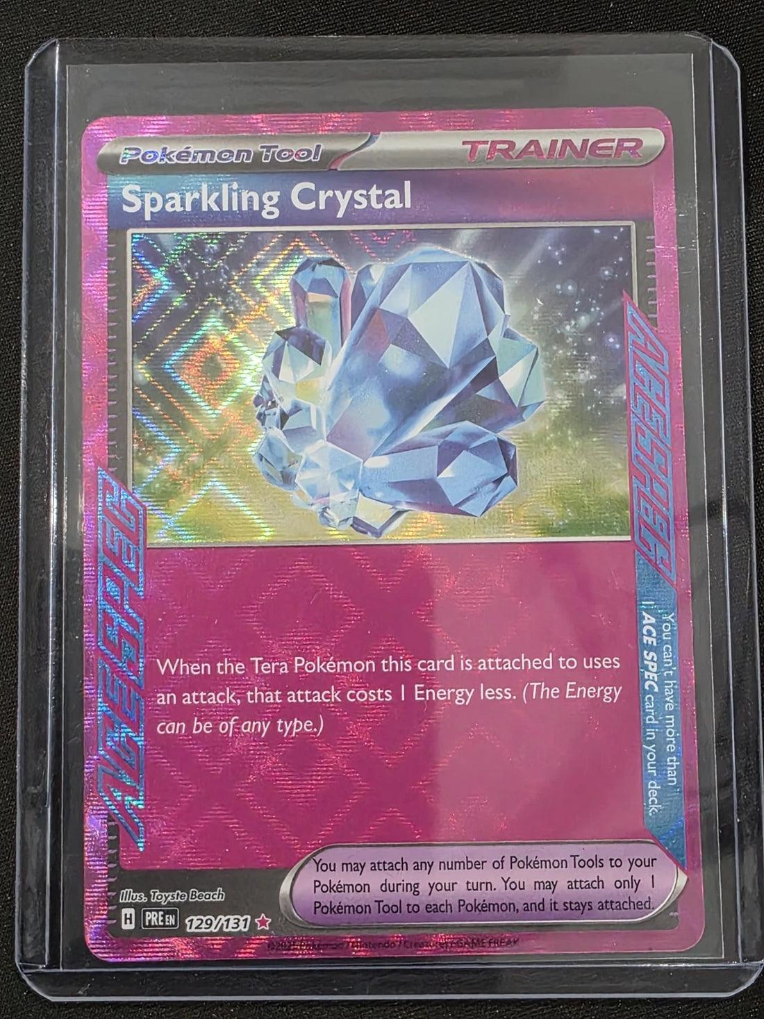 Sparkling Crystal - 142/142 - Ace Spec Rare - Stellar Crown - NM/M Pokemon Card image 1